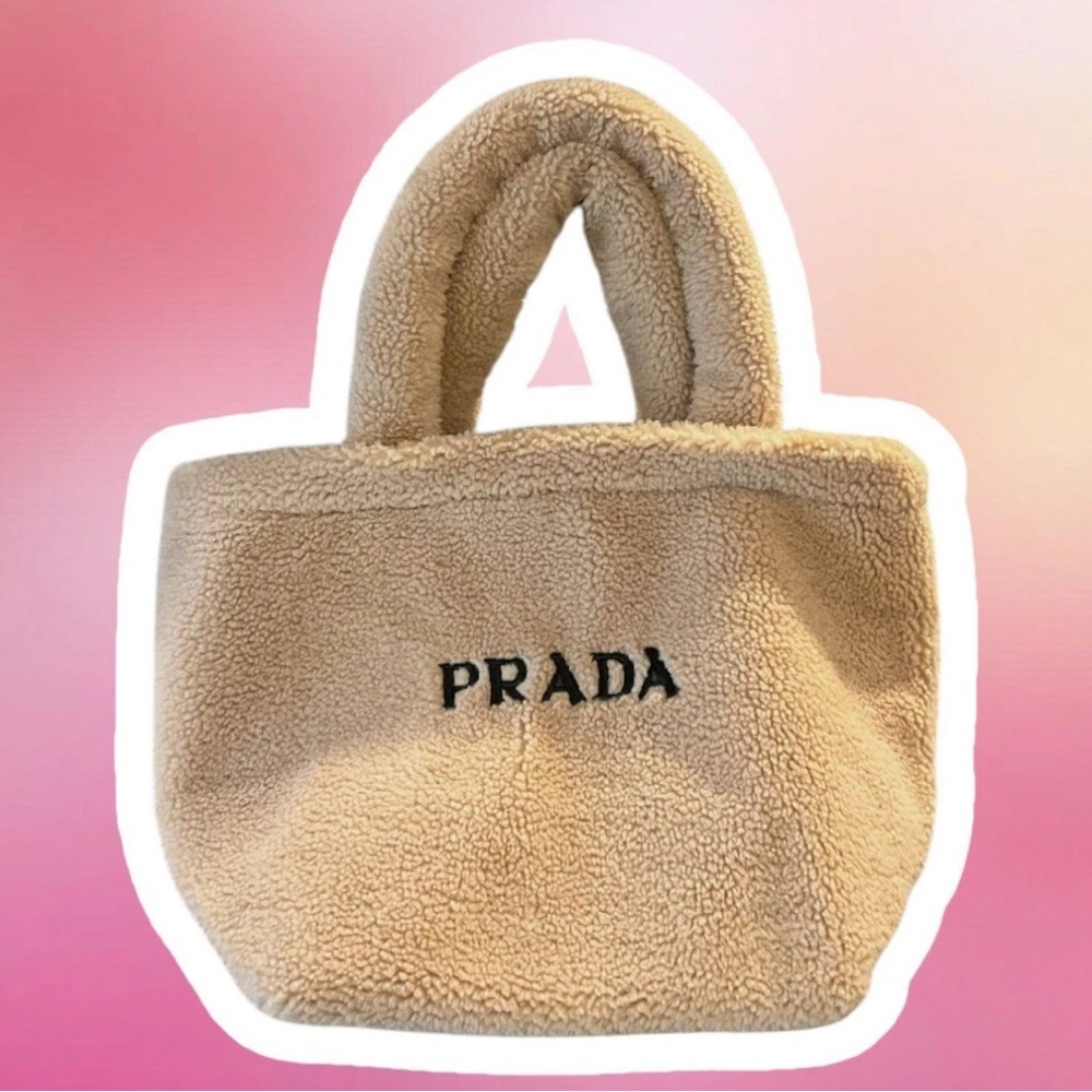 Auth. Prada Teddy Novelty Tote Bag